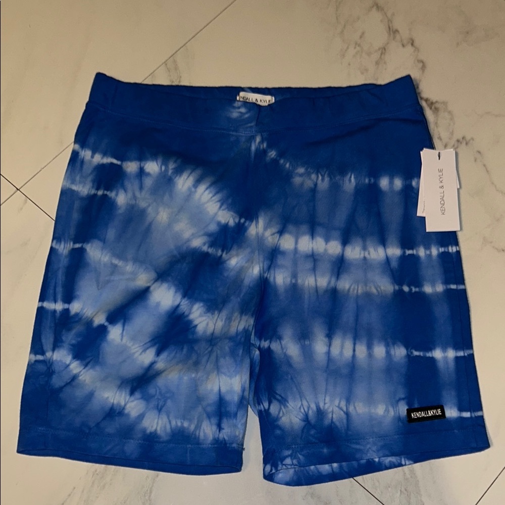 Kendall & Kylie Blue Tie-Dye Shorts